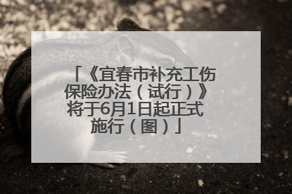 《宜春市补充工伤保险办法（试行）》将于6月1日起正式施行（图）