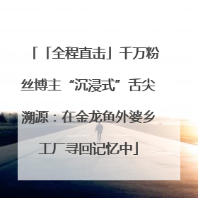 「全程直击」千万粉丝博主“沉浸式”舌尖溯源：在金龙鱼外婆乡工厂寻回记忆中