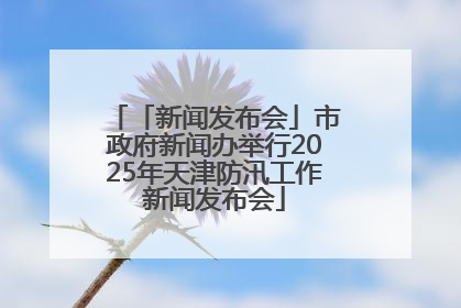 「新闻发布会」市政府新闻办举行2025年天津防汛工作新闻发布会