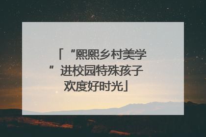 “熙熙乡村美学”进校园特殊孩子欢度好时光