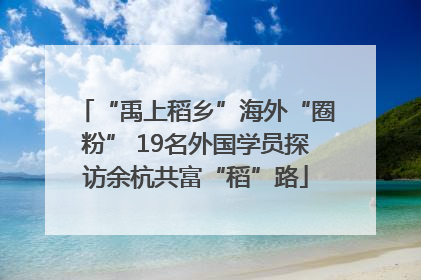 “禹上稻乡”海外“圈粉” 19名外国学员探访余杭共富“稻”路