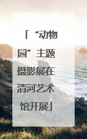 “动物园”主题摄影展在清河艺术馆开展
