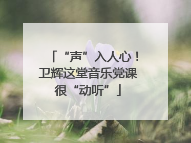 “声”入人心！卫辉这堂音乐党课很“动听”