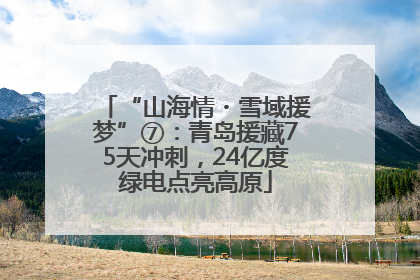 “山海情・雪域援梦”⑦：青岛援藏75天冲刺，24亿度绿电点亮高原