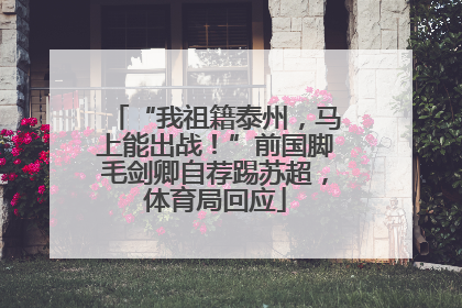 “我祖籍泰州，马上能出战！”前国脚毛剑卿自荐踢苏超，体育局回应
