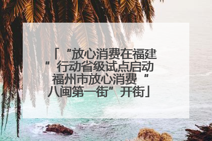 “放心消费在福建”行动省级试点启动 福州市放心消费“八闽第一街”开街