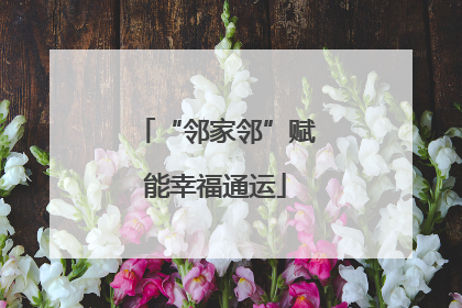 “邻家邻”赋能幸福通运