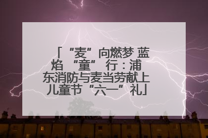 “麦”向燃梦 蓝焰 “童” 行：浦东消防与麦当劳献上儿童节“六一”礼