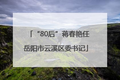 “80后”蒋春艳任岳阳市云溪区委书记