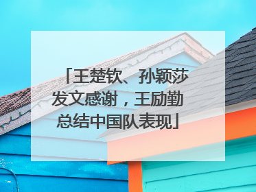 王楚钦、孙颖莎发文感谢，王励勤总结中国队表现