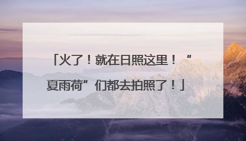 火了！就在日照这里！“夏雨荷”们都去拍照了！
