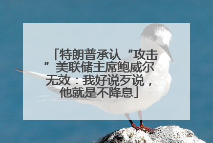 特朗普承认“攻击”美联储主席鲍威尔无效：我好说歹说，他就是不降息