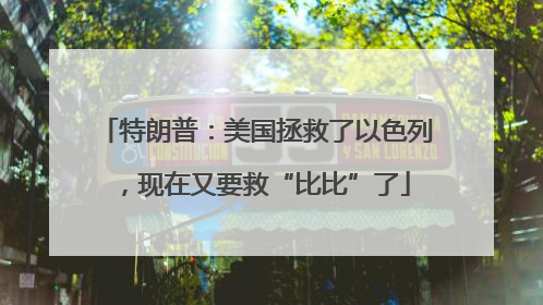 特朗普：美国拯救了以色列，现在又要救“比比”了