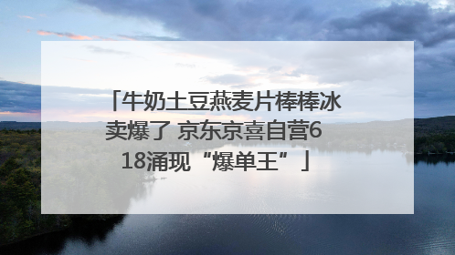 牛奶土豆燕麦片棒棒冰卖爆了 京东京喜自营618涌现“爆单王”