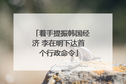 着手提振韩国经济 李在明下达首个行政命令