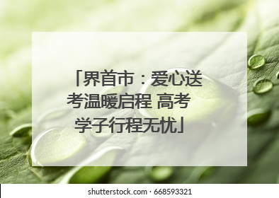 界首市：爱心送考温暖启程 高考学子行程无忧