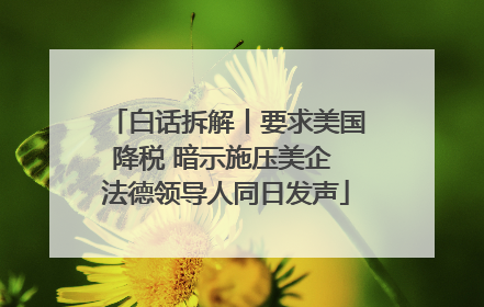 白话拆解丨要求美国降税 暗示施压美企 法德领导人同日发声