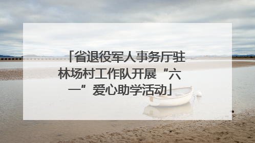 省退役军人事务厅驻林场村工作队开展“六一”爱心助学活动