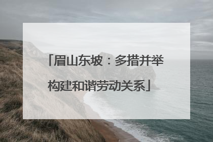 眉山东坡：多措并举构建和谐劳动关系