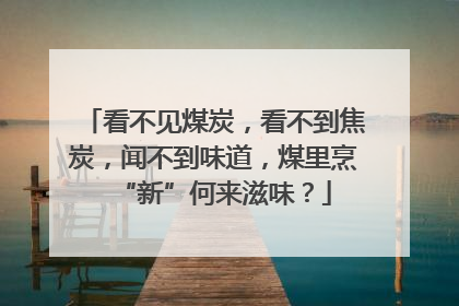 看不见煤炭，看不到焦炭，闻不到味道，煤里烹“新”何来滋味？
