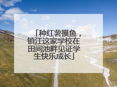 种红薯摸鱼，镇江这家学校在田间池畔见证学生快乐成长