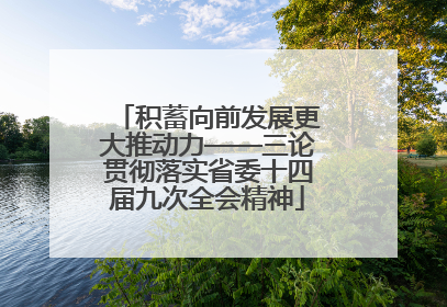 积蓄向前发展更大推动力——三论贯彻落实省委十四届九次全会精神