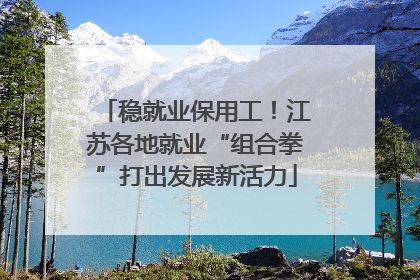 稳就业保用工！江苏各地就业“组合拳”打出发展新活力