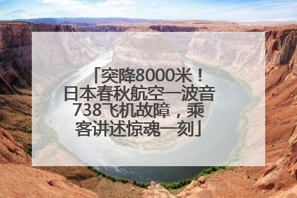突降8000米！日本春秋航空一波音738飞机故障，乘客讲述惊魂一刻