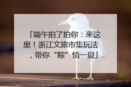 端午拍了拍你：来这里！浙江文旅市集玩法，带你“粽”情一夏