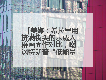 美媒：希拉里用挤满街头的示威人群画面作对比，嘲讽特朗普“低能量”阅兵式观众少