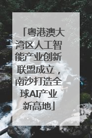 粤港澳大湾区人工智能产业创新联盟成立，南沙打造全球AI产业新高地