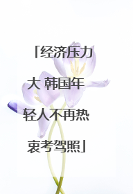 经济压力大 韩国年轻人不再热衷考驾照
