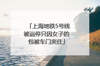 上海地铁5号线被逼停只因女子的包被车门夹住
