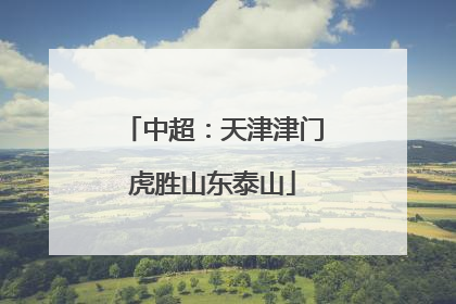中超：天津津门虎胜山东泰山