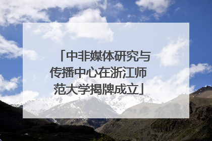 中非媒体研究与传播中心在浙江师范大学揭牌成立