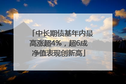 中长期债基年内最高涨超4%，超6成净值表现创新高