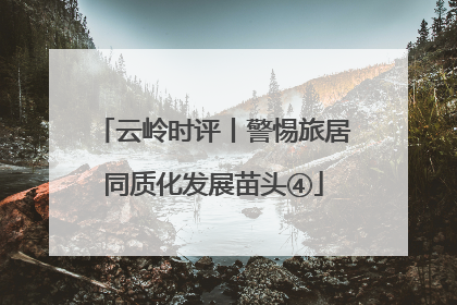云岭时评丨警惕旅居同质化发展苗头④
