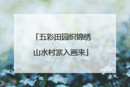 五彩田园织锦绣 山水村寨入画来