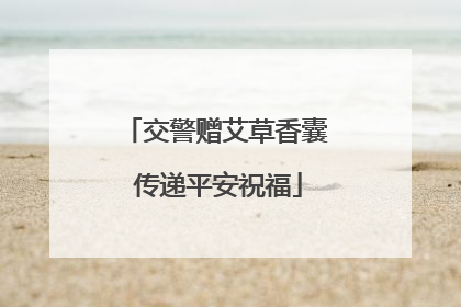 交警赠艾草香囊 传递平安祝福