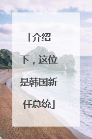 介绍一下，这位是韩国新任总统
