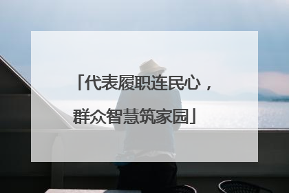 代表履职连民心，群众智慧筑家园