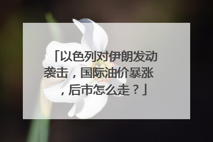 以色列对伊朗发动袭击，国际油价暴涨，后市怎么走？