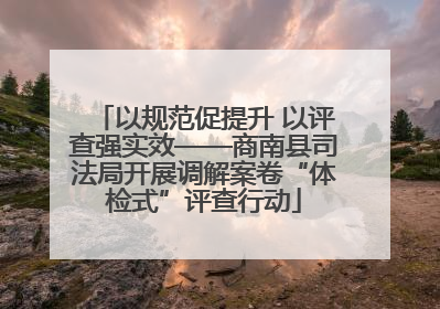 以规范促提升 以评查强实效——商南县司法局开展调解案卷“体检式”评查行动