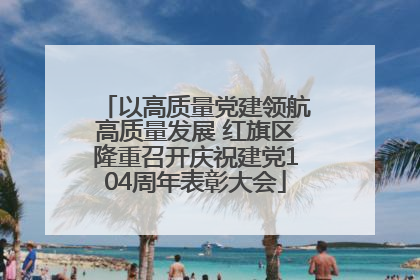 以高质量党建领航高质量发展 红旗区隆重召开庆祝建党104周年表彰大会