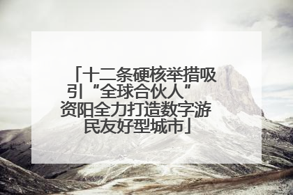 十二条硬核举措吸引“全球合伙人” 资阳全力打造数字游民友好型城市