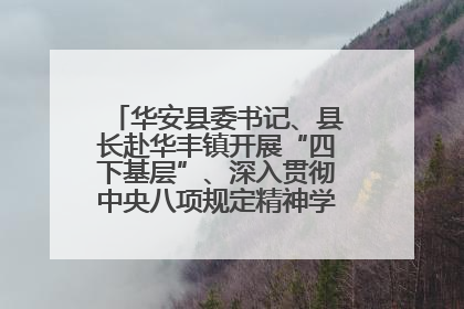 华安县委书记、县长赴华丰镇开展“四下基层”、深入贯彻中央八项规定精神学习教育工作调研