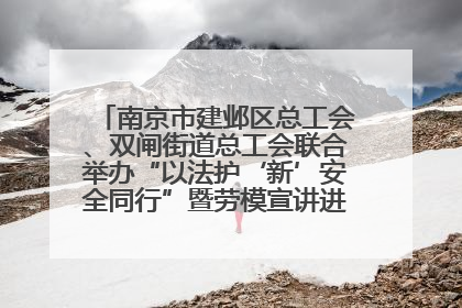 南京市建邺区总工会、双闸街道总工会联合举办“以法护‘新’安全同行”暨劳模宣讲进工地服务活动