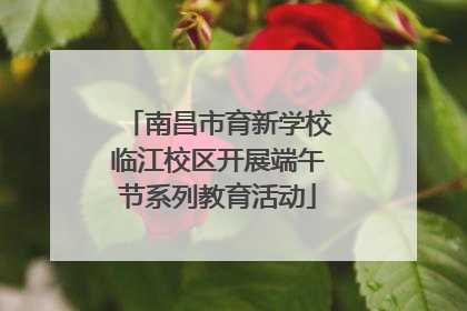 南昌市育新学校临江校区开展端午节系列教育活动