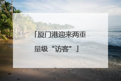 厦门港迎来两重量级“访客”