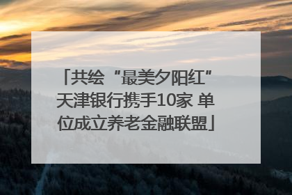 共绘“最美夕阳红” 天津银行携手10家 单位成立养老金融联盟